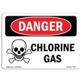 Signmission Safety Sign, OSHA Danger, 18" Height, 24" Width, Aluminum, Chlorine Gas, Landscape OS-DS-A-1824-L-2000